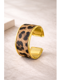 PULSERA LEOPARDO CUERO
