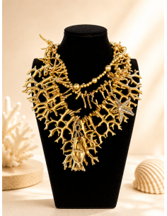 COLLAR CORAL DORADO