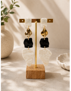 PENDIENTES NACAR NOIR