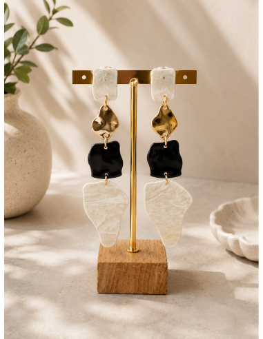 PENDIENTES NACAR NOIR